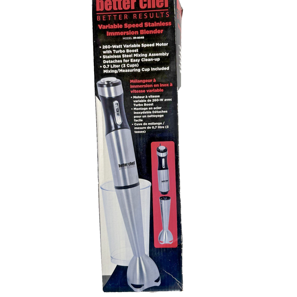 Better Chef 260W Variable Speed Stainless Steel Immersion Blender